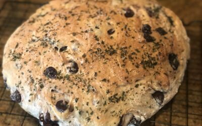 Cast Iron Skillet Olive Bread